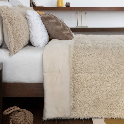 Cobertor Matrimonial Jumbo Edredón Invernal Luxus + Fundas Bora ESQUIMAL