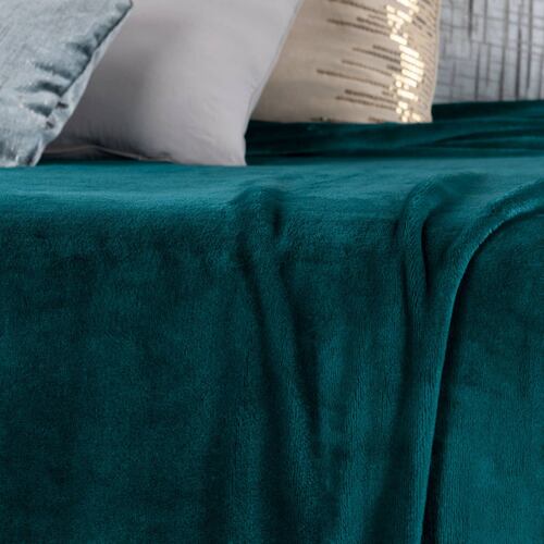 Cobertor Individual Suave Liso Cobija Invernal Ligero para Todo el Año Altamar (Verde turquesa) ESQUIMAL.