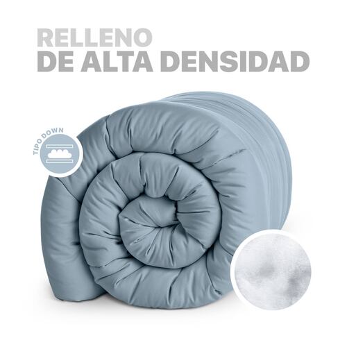 Edredón Acolchado Duvet King Size Hipoalergénico Azul ESQUIMAL.