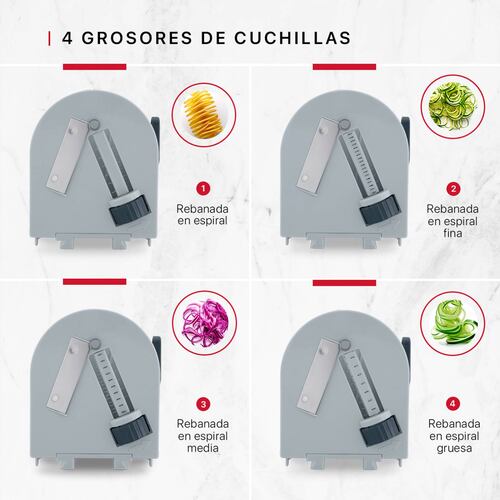 Espiralizador Rallador Cortador Para Verduras En Espiral De Cookify.
