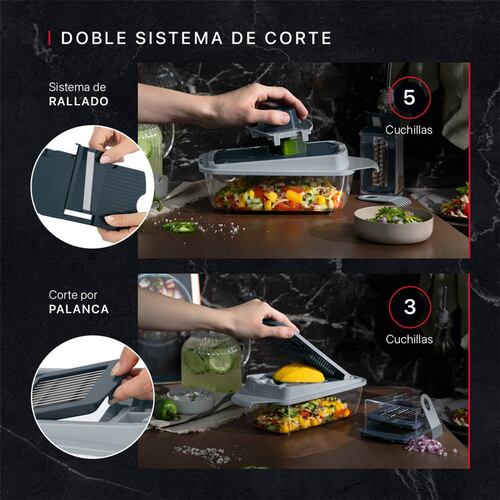 Rallador Cortador Rebanador Picador Para Verdura Fruta De Cookify.