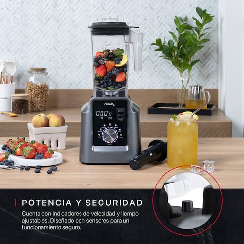 Licuadora Profesional Para Uso Rudo Digital De 1.6 L + Tamper Cookify.