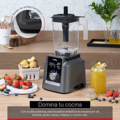 Licuadora Profesional Para Uso Rudo Digital De 1.6 L + Tamper Cookify.