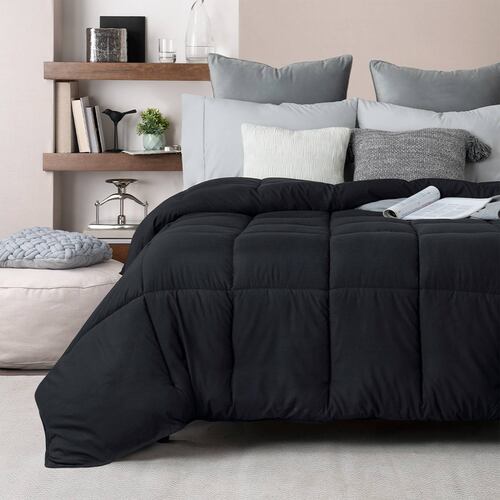 Edredón Acolchado Duvet King Size XL Negro ESQUIMAL.