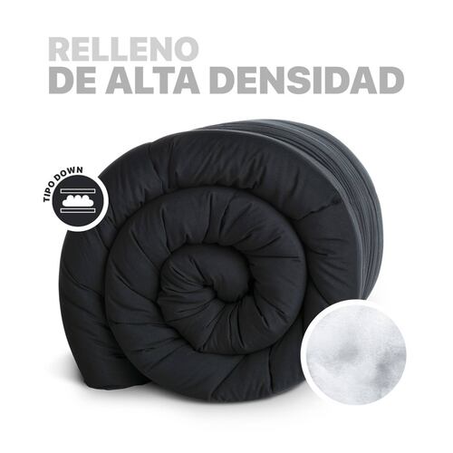 Edredón Acolchado Duvet King Size XL Negro ESQUIMAL.