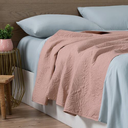 Edredón Económico Colcha Ligera Fresco  Individual de 1 Pieza Rosa Oscuro Real Textil.