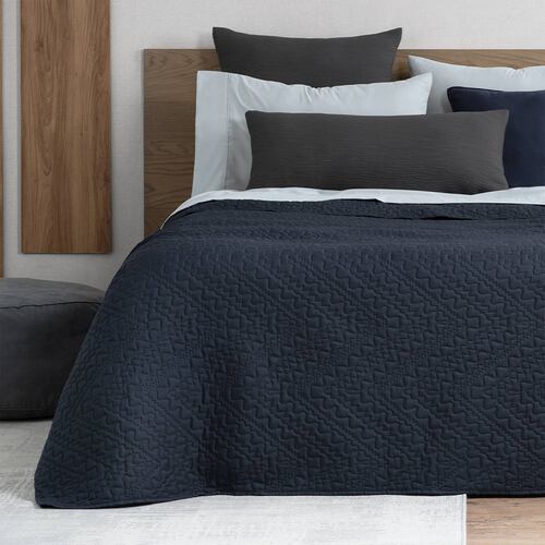 Edredón Económico Colcha Ligera Fresco Individual de 1 pieza Azul Oscuro Real Textil.