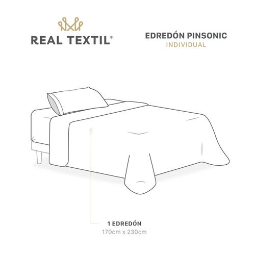 Edredón Económico Colcha Ligera Fresco Individual de 1 pieza Azul Oscuro Real Textil.