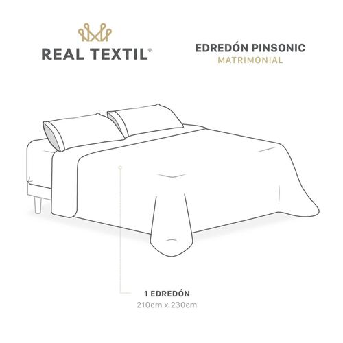 Edredón Económico Colcha Ligera Fresco Matrimonial de 1  Pieza Azul Oscuro Real Textil