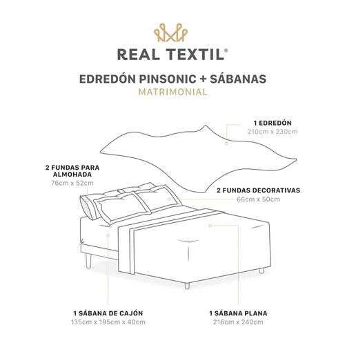 Set Edredón Ligero Matrimonial con Fundas y Sabanas Verde Oscuro - Oliva REAL TEXTIL.