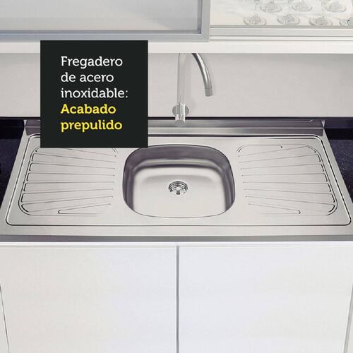 Tablero Tarja Inox para Mueble de Cocina Madesa 150 X 52 