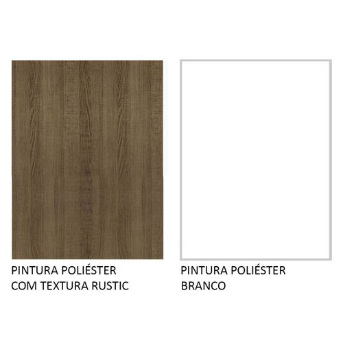 Mueble Inferior de Cocina Madesa Glamy 60cm 3 Cajones Marron/Blanco.