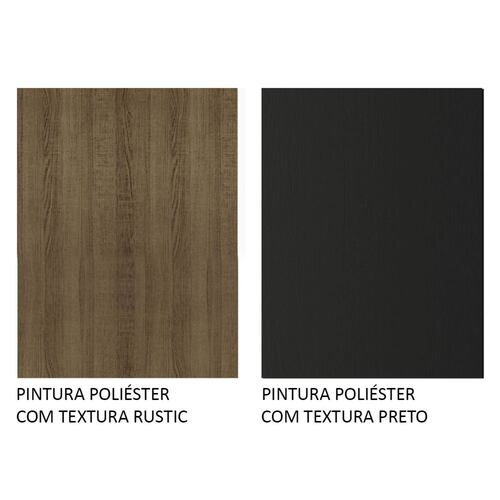 Cocina Compacta Easy Madesa 120cm Negro/Marrón.
