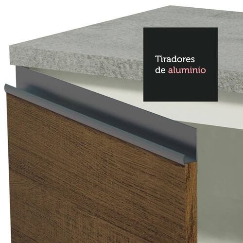 Mueble de Cocina Integral Madesa Glamy Con Mesón De Acero 120Cm 04