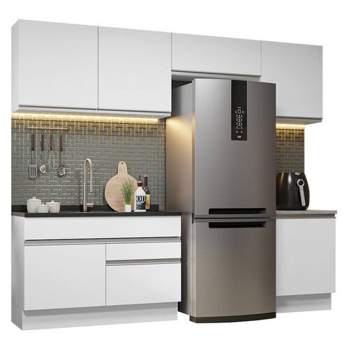 Mueble de Cocina Integral 260cm Glamy Madesa 05.