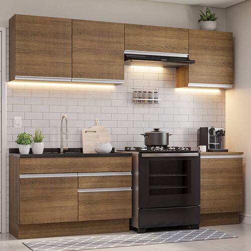 Mueble de Cocina Integral 260cm Glamy Madesa 04.
