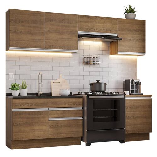 Mueble de Cocina Integral 260cm Glamy Madesa 04.