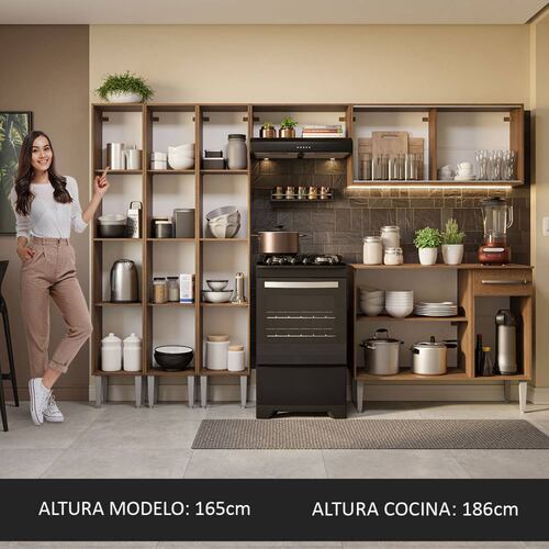 Mueble de Cocina Integral 261cm Emilly Madesa 03.