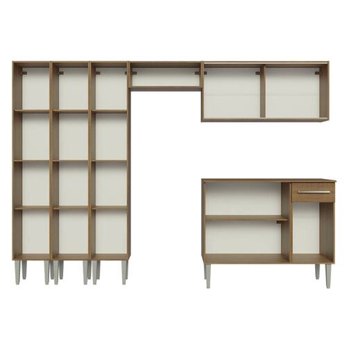 Mueble de Cocina Integral 261cm Emilly Madesa 03.