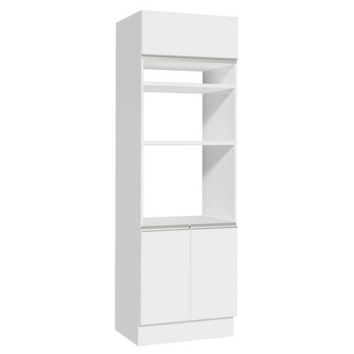 Alacena para Horno y Microondas Madesa Glamy 70cm 3 Puertas Blanco.