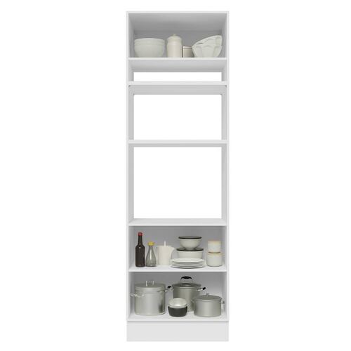 Alacena para Horno y Microondas Madesa Glamy 70cm 3 Puertas Blanco.