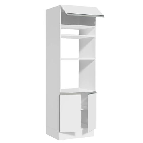 Alacena para Horno y Microondas Madesa Glamy 70cm 3 Puertas Blanco.