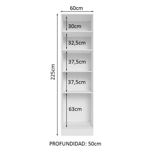 Despensero con Nichos Abiertos para Cocina  60cm .