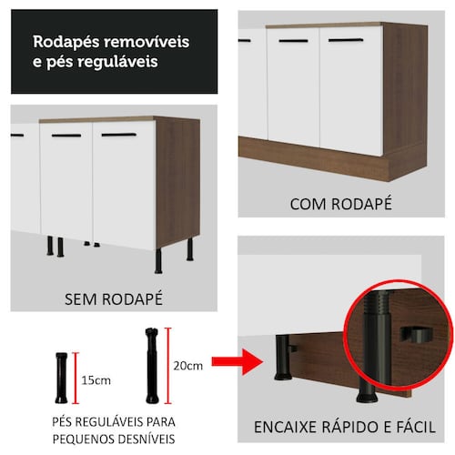 Mueble de Cocina Para Fregadero Madesa Agata 120 cm 2 Puertas.