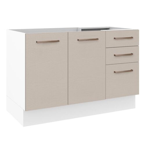 Mueble de Cocina Para Fregadero Agata Madesa Crema/Blanco.