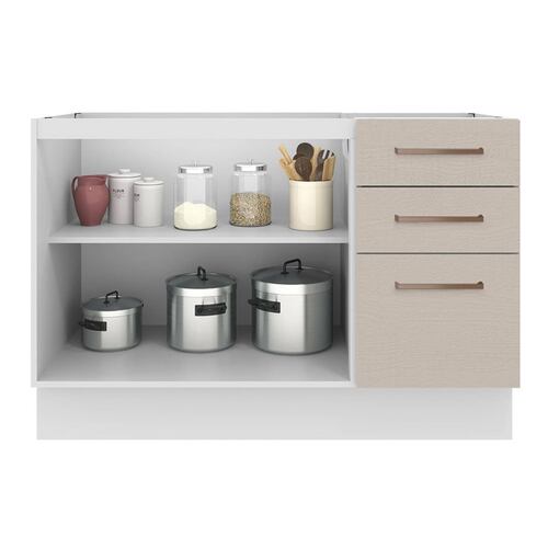 Mueble de Cocina Para Fregadero Agata Madesa Crema/Blanco.