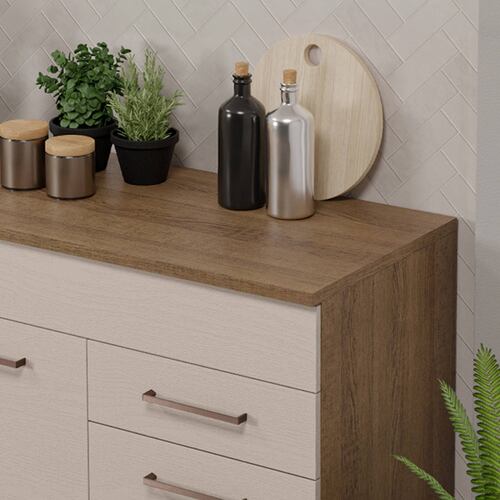 Mueble de Cocina Para Fregadero 150 cm 2 Cajones y 2 Puertas (Con Tablero)Agata Madesa.