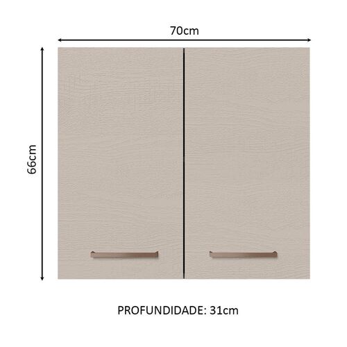 Alacena 70 cm 2 Puertas Agata Madesa.
