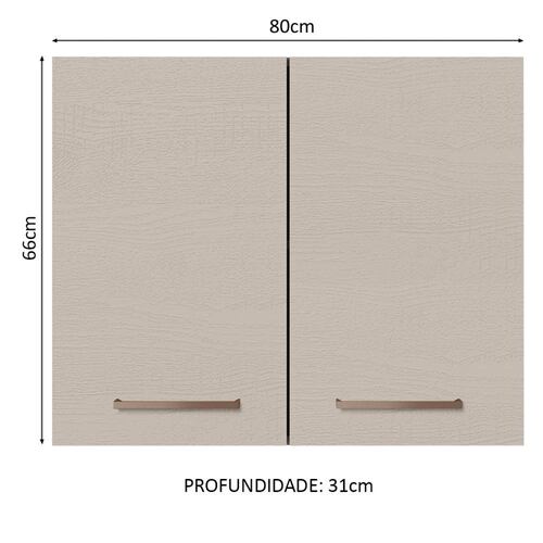 Alacena 80 cm 2 Puertas Agata Madesa.