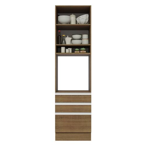 Mueble de Cocina Para Horno Madesa Glamy 60 cm 1 Puerta y 3 Cajones.