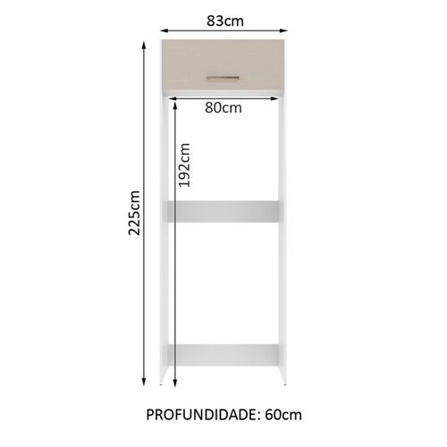 Mueble de Cocina Puerta-Refrigerador 1 Puerta Basculante Agata Madesa.