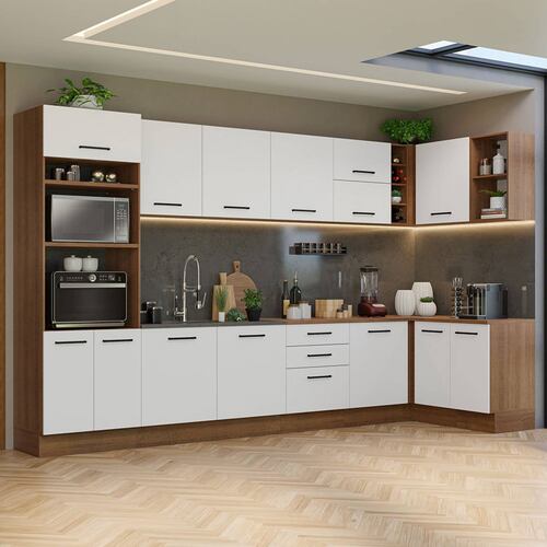 Cocina Integral Esquinera 499cm Agata Madesa 01.