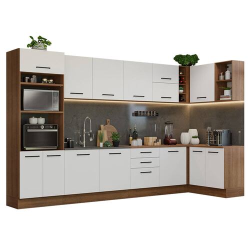 Cocina Integral Esquinera 499cm Agata Madesa 01.