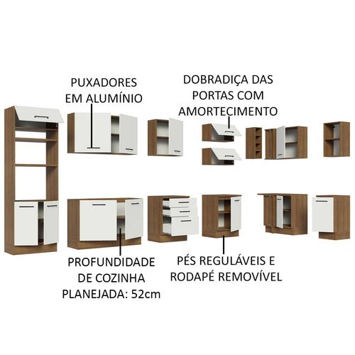 Cocina Integral Esquinera 499cm Agata Madesa 01.