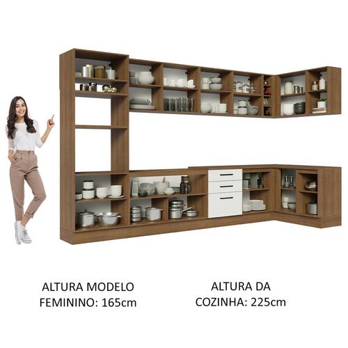 Cocina Integral Esquinera 499cm Agata Madesa 01.