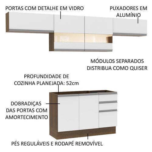 Cocina Integral 280cm Marina Madesa 01.