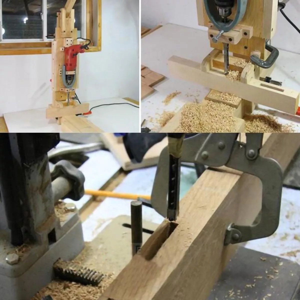 4pzs De Broca Escopleadora Cuadrada Para Madera Plata/NEGRO