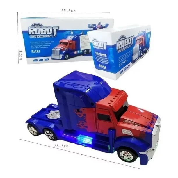 Trailer Optimus Prime Con Luz Y Sonido Transformer Juguete De Pilas.