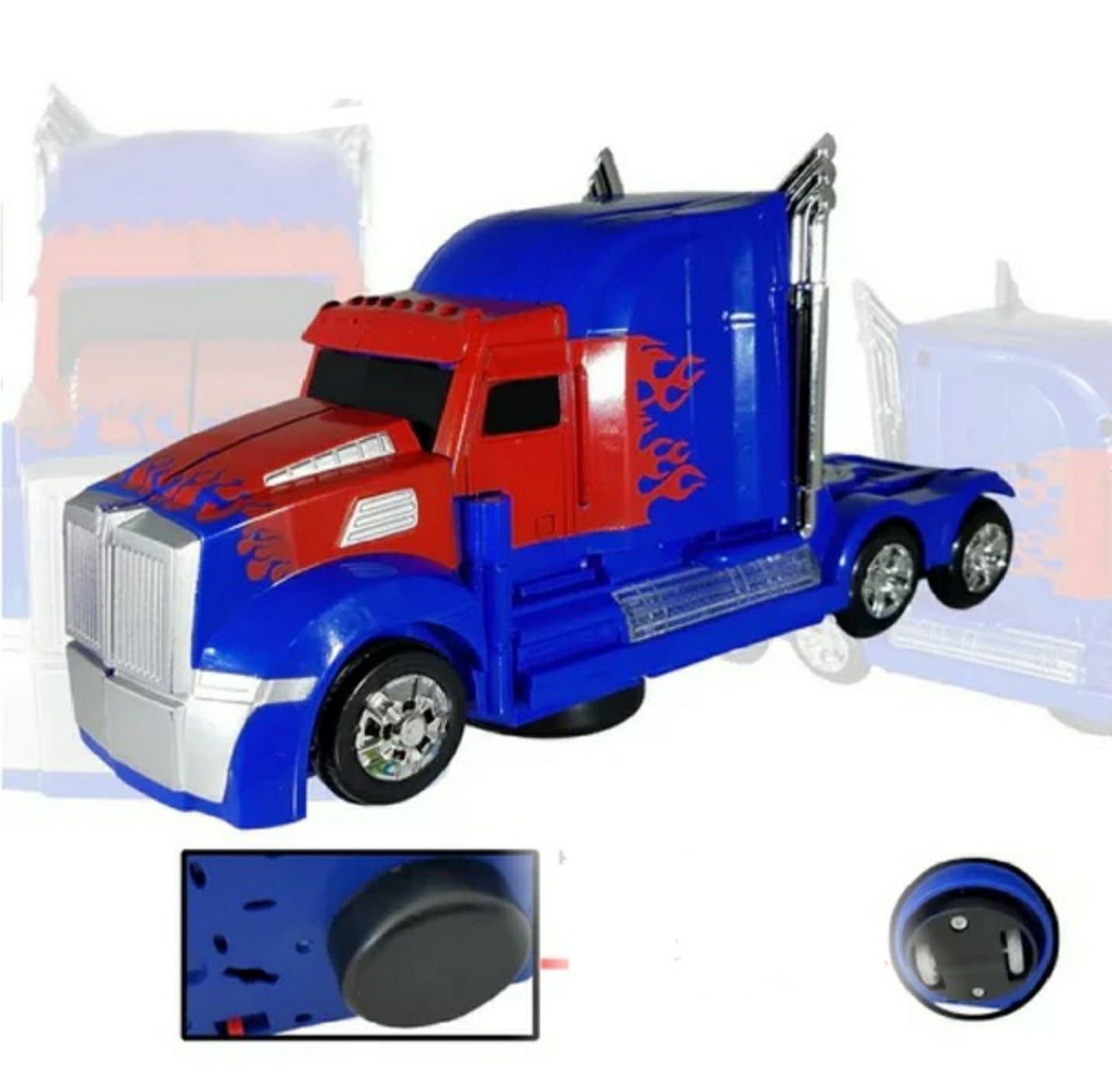 Trailer Optimus Prime Con Luz Y Sonido Transformer Juguete De Pilas.