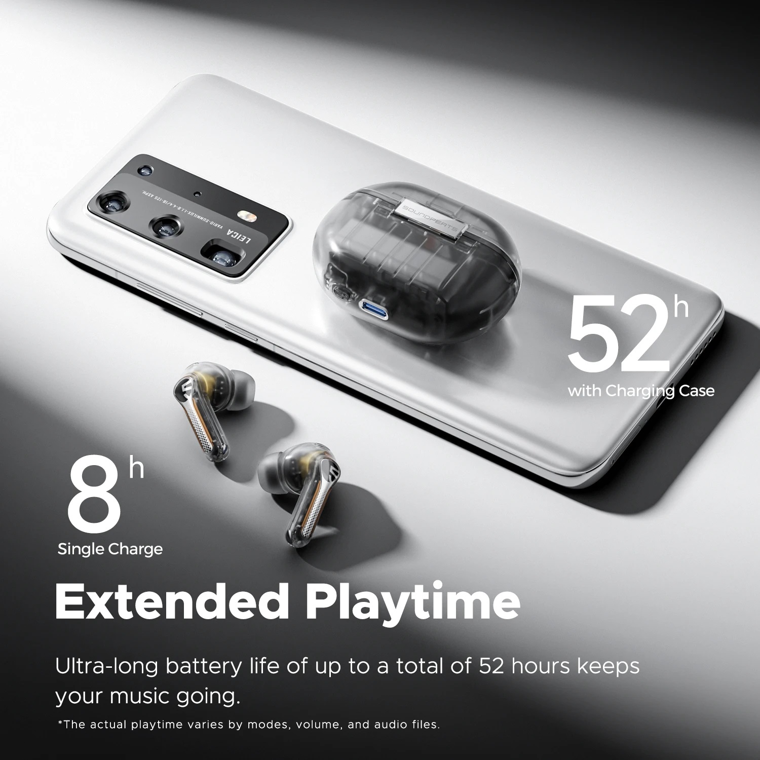 Audifonos Inalámbricos SoundPEATS Capsule3 Pro Hi-Res Bluetooth 5.3 52 horas Black