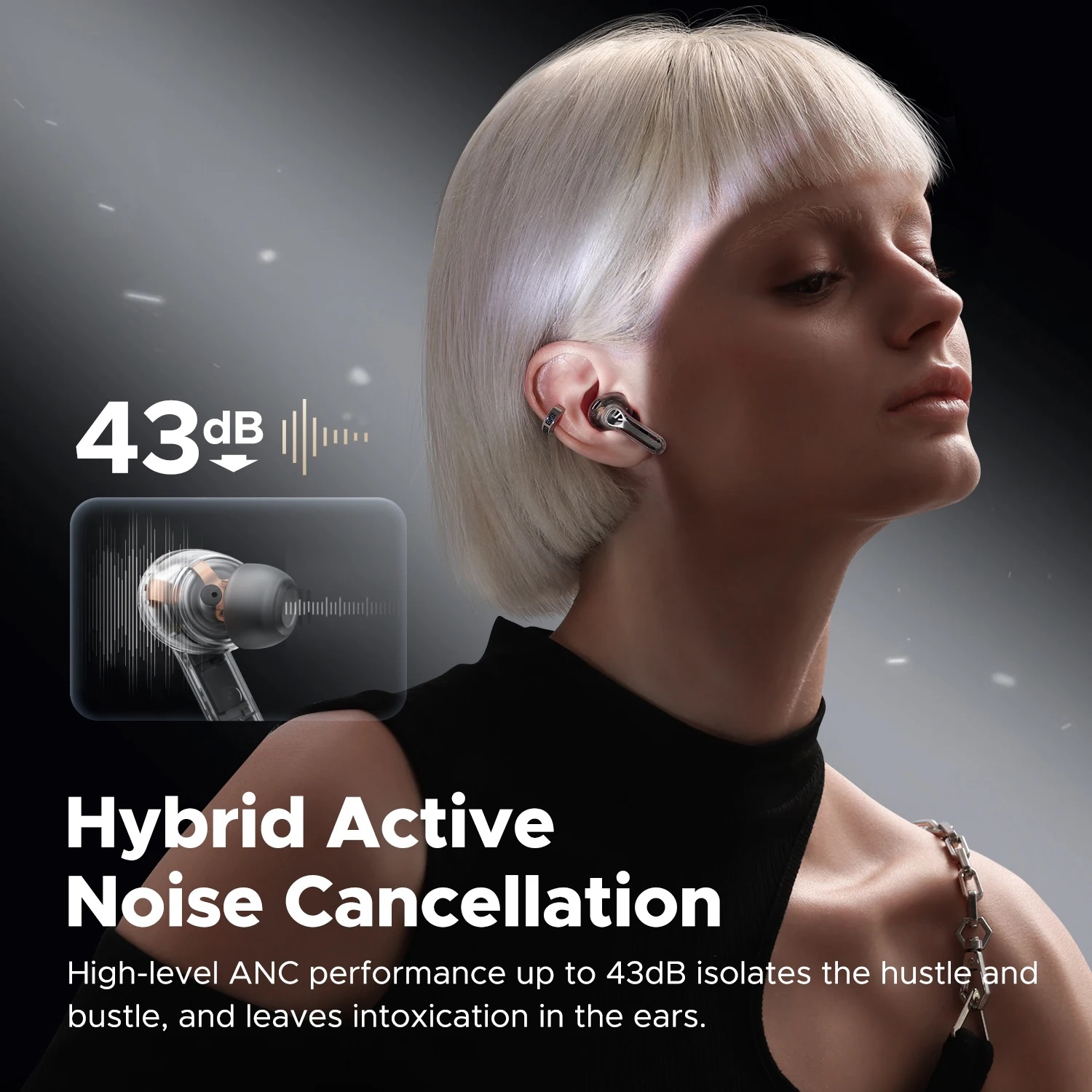 Audifonos Inalámbricos SoundPEATS Capsule3 Pro Hi-Res Bluetooth 5.3 52 horas White