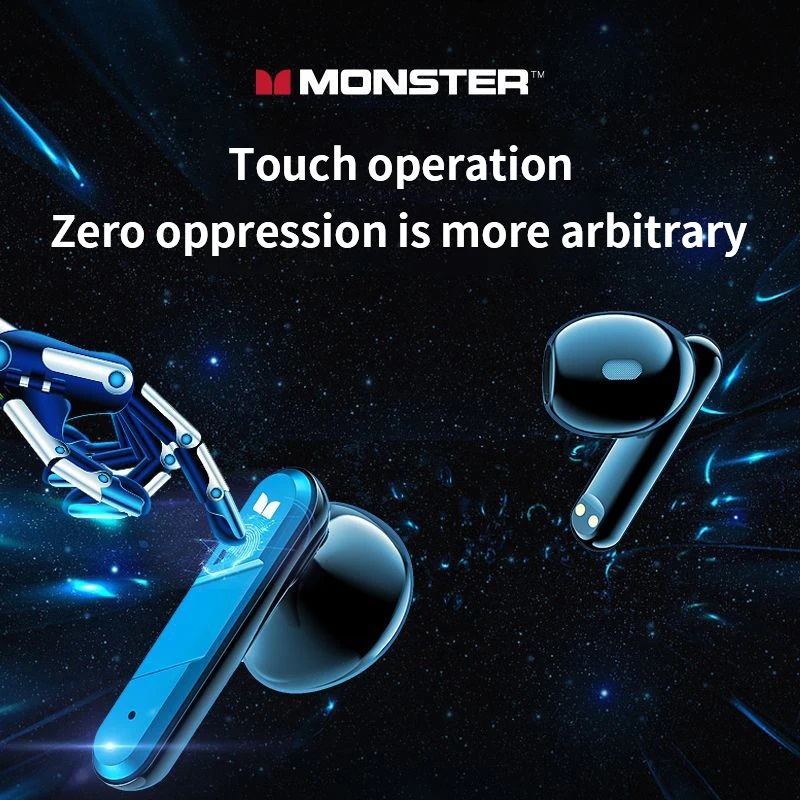 Audífonos Inalámbricos Monster XKT09 Gamer Bluetooth 5.2 HIFI 300mAh Azul