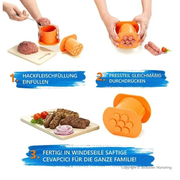 Máquina Prensadora Manual Hacer Salchichas Caseras Embutidos.