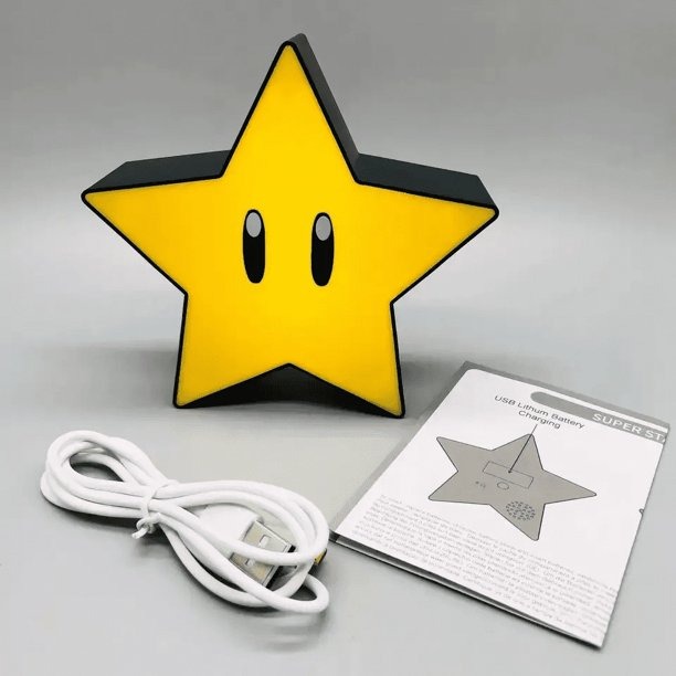 Lámpara De Estrella Con Luz Y Sonido Modelo Super Star Recargable.