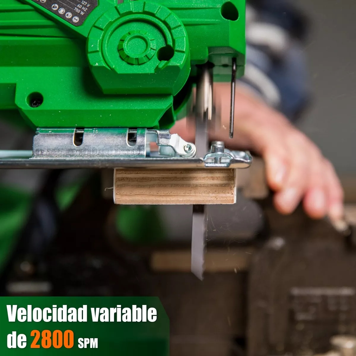 Sierra Caladora 750 Watts 5 Velocidades Anirona Js500 Verde