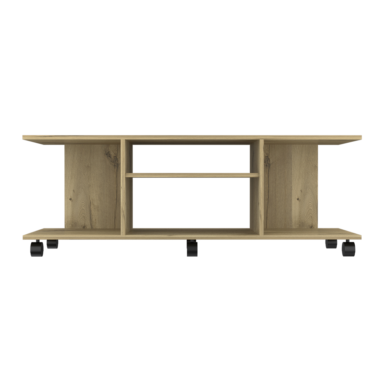 RACK DE TV ARMABLE PARA PANTALLA DE 50" MODELO BERLIN COLOR BEIGE.
